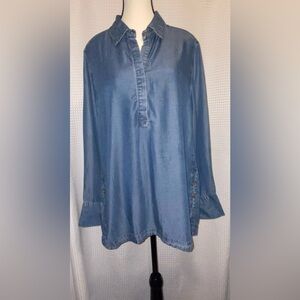 Women’s GG Jeans 100% Tencel Long sleeves Blouse size medium‎ NEW
